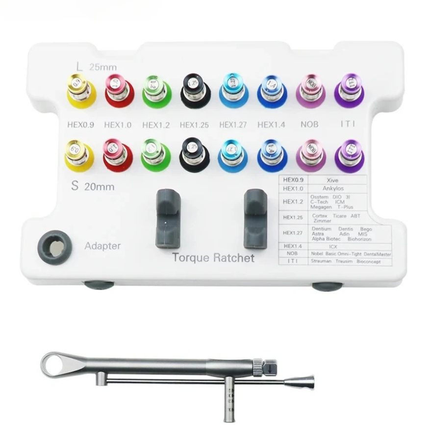 Kit Completo para Restauración de Implantes Dentales – Llaves de Torque Universales
