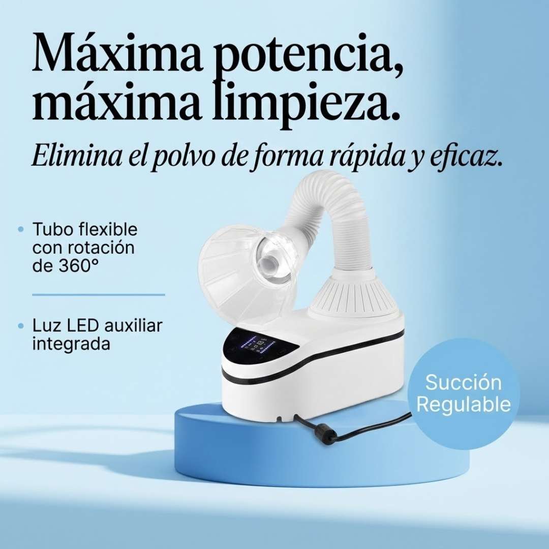 Aspirador Turbo de 230 W Ultra Potente con Aspiración de 35.000 RPM y Luz LED