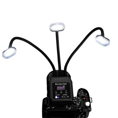 Flash Macro Dual con Dos Flashes y Luz Frontal – Compatible con Nikon, Sony y Canon | Fotografía Dental Profesional