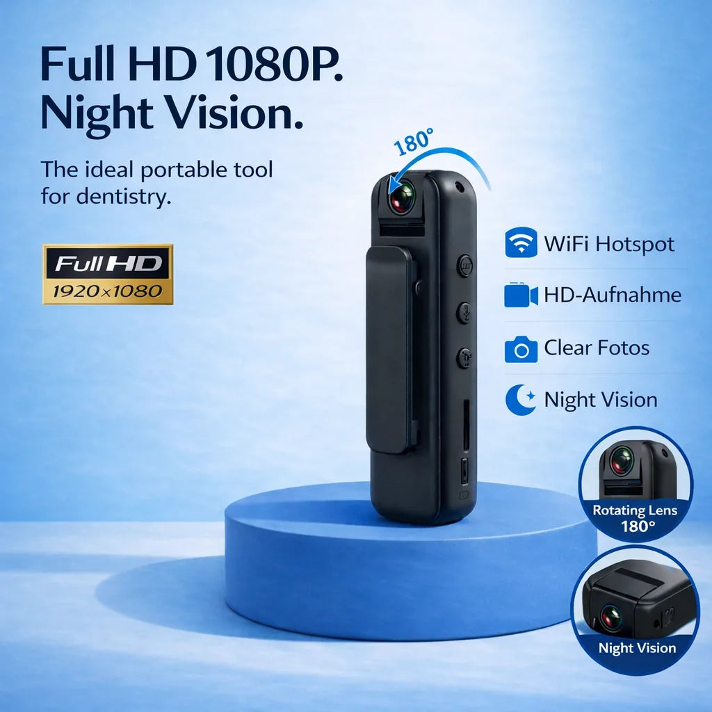 Full HD 1080P, night vision — the ideal portable tool for dentistry