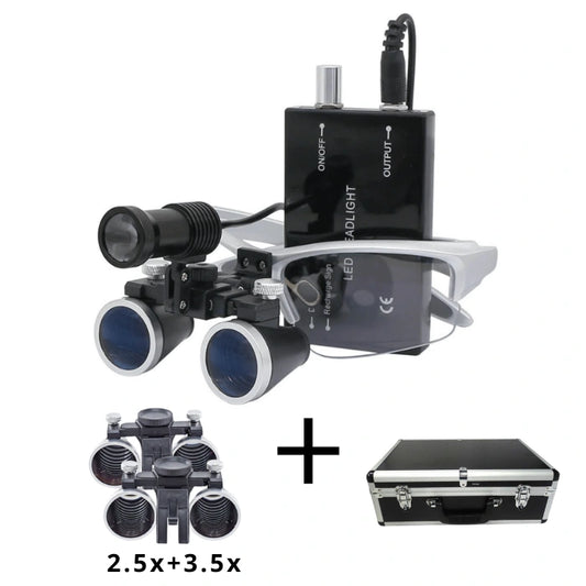 Kit Completo X1 con Lentes de 2.5x y 3.5x + Maletín de Metal